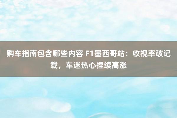 购车指南包含哪些内容 F1墨西哥站：收视率破记载，车迷热心捏续高涨