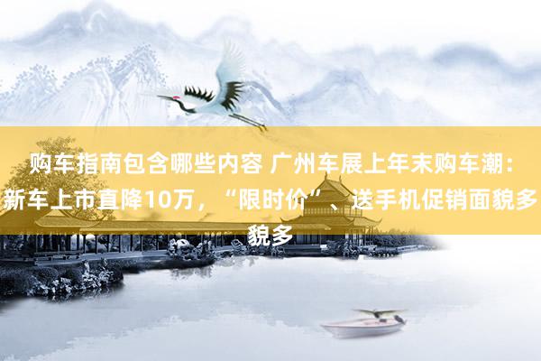 购车指南包含哪些内容 广州车展上年末购车潮：新车上市直降10万，“限时价”、送手机促销面貌多